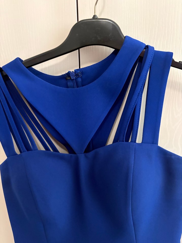 Straplez Lacivert Mini Elbise - Görsel 2