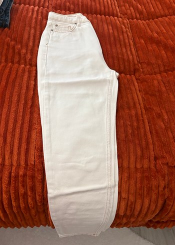 Bej Bağlama Desenli Kadın Midi Kot Pantolon - Görsel 3