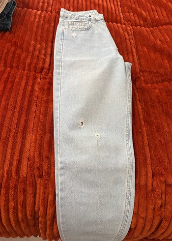 Düğmeli Kadın Mom Kot Pantolon - Görsel 3