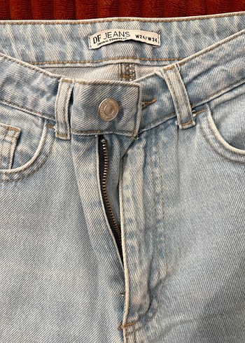 Düğmeli Kadın Mom Kot Pantolon - Görsel 2