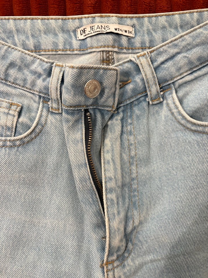 Düğmeli Kadın Mom Kot Pantolon - Görsel 2