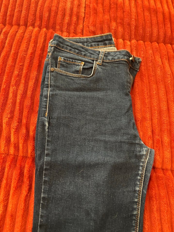 Düğmeli Kahverengi Kadın Denim Pantolon - Görsel 3