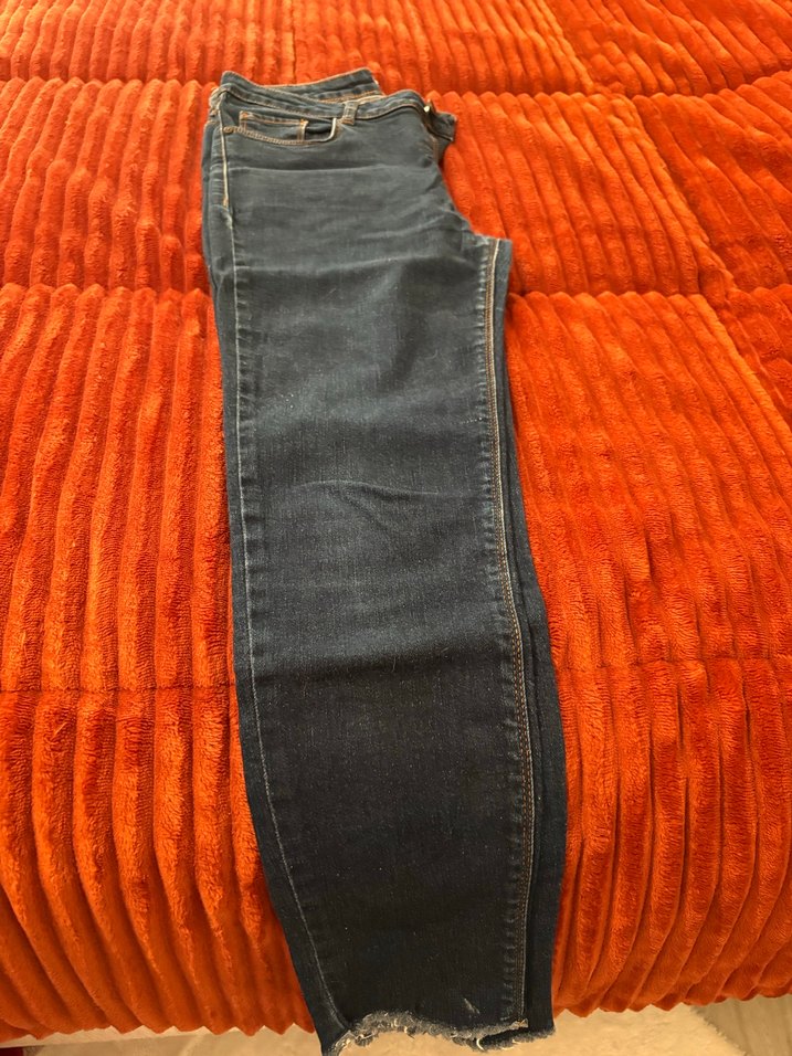 Düğmeli Kahverengi Kadın Denim Pantolon - Görsel 2