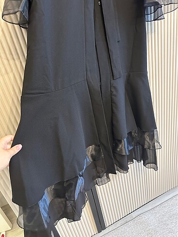 universal Beden siyah Renk Roa design abaya