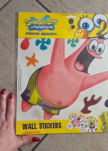 Patrick star ve SüngerBob Duvar Stickerları 2 adet - Görsel 2