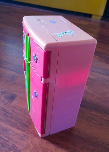 Renkli Pembe Çocuk Oyuncak buzdolabı - Görsel 3