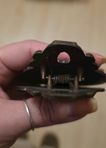 1947 yıllarından antika bronz mektup tutucu - Görsel 6