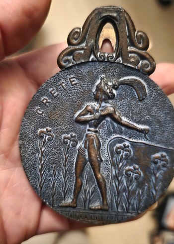 1947 yıllarından antika bronz mektup tutucu - Görsel 2