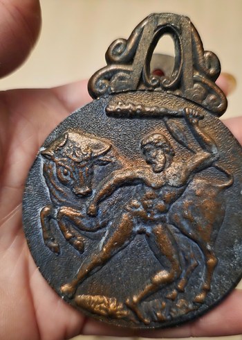 1947 yıllarından antika bronz mektup tutucu - Görsel 5