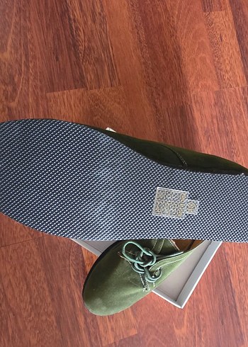 Yeşil Süet Kadın Dolgu Topuk Ayakkabı - Görsel 2