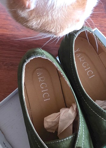 Yeşil Süet Kadın Dolgu Topuk Ayakkabı - Görsel 6