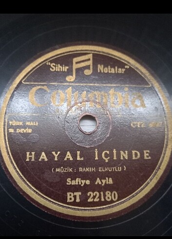 Safiye Ayla Gönül Şarkıları /Hayal İçinde Taş Plak
 - Görsel 2