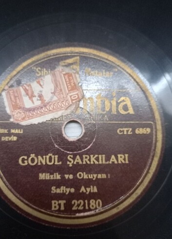 Safiye Ayla Gönül Şarkıları /Hayal İçinde Taş Plak
 - Görsel 6