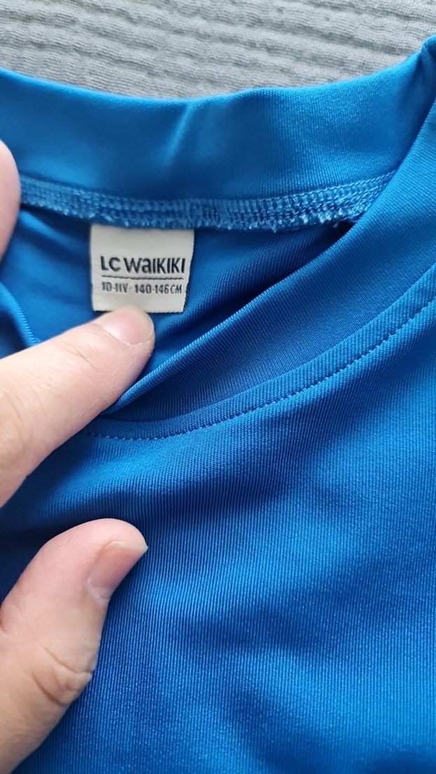 Mavi Erkek Çocuk Kısa Kollu Mayo Takımı 10 11 yaş - Görsel 2