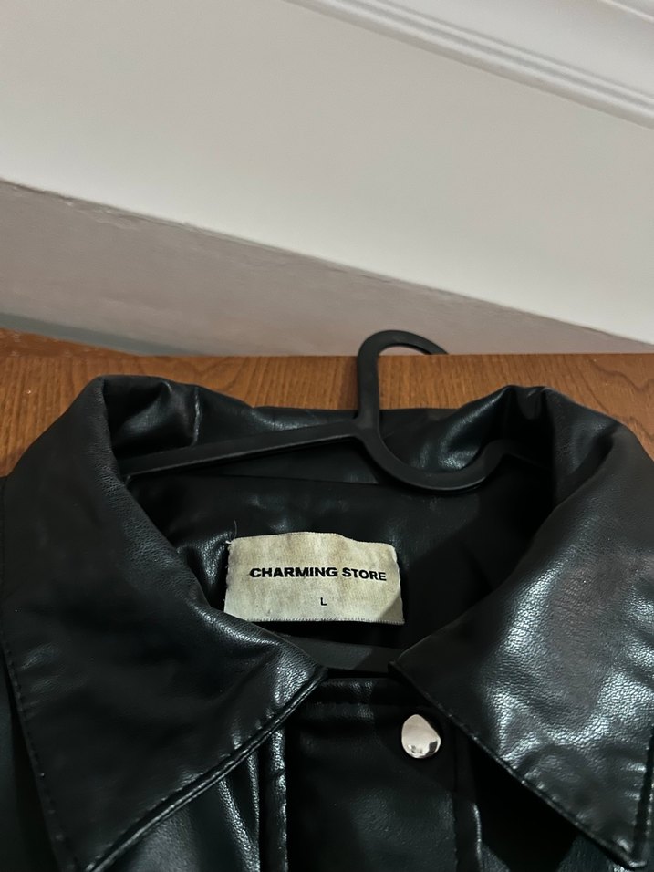 Siyah Deri Kadın Ceket - Görsel 2