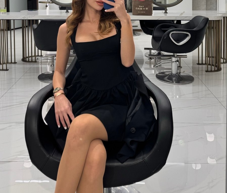 Zara Siyah Kolsuz  Elbise - Görsel 2