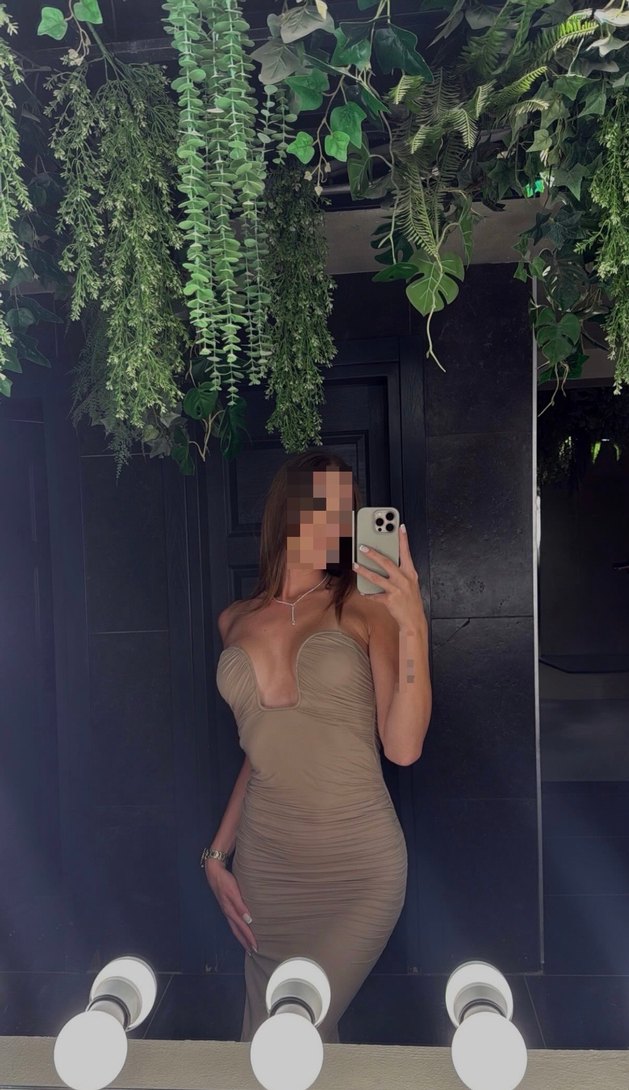 Bej Uzun Drapeli Askılı Kadın Elbise - Görsel 3