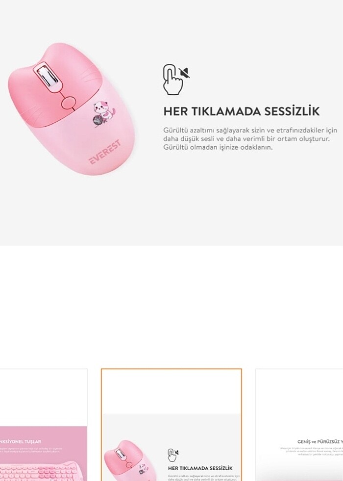 EVEREST KEDİ KLAVYE (SIFIR ) - Görsel 5