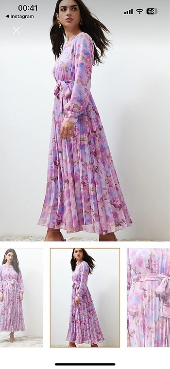 m Beden pembe Renk TRENDYOL MODEST ELBİSE