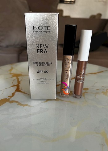 Note New Era SPF50 fondöten Lykd kaptıcı Golden rose likit far