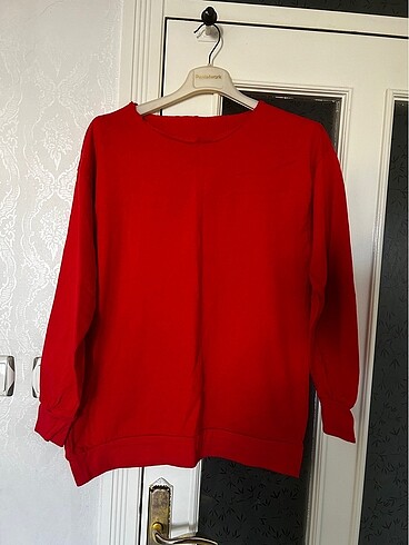 Kırmızı sweatshirt standart beden