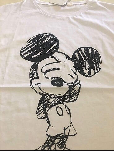 m Beden beyaz Renk Mickey tişört