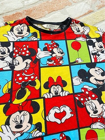 7 Yaş Beden çeşitli Renk Mickey tişört