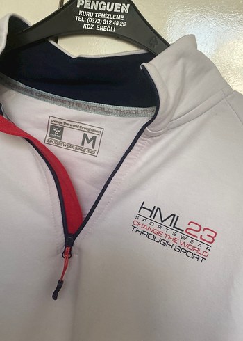 Yarım Fermuarlı Beyaz Kadın Sweatshirt - Görsel 3