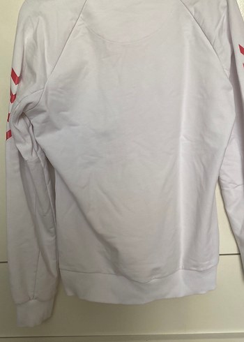 Yarım Fermuarlı Beyaz Kadın Sweatshirt - Görsel 4