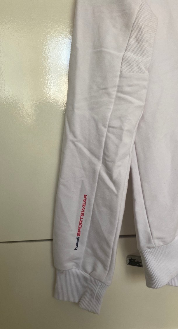 Yarım Fermuarlı Beyaz Kadın Sweatshirt - Görsel 2