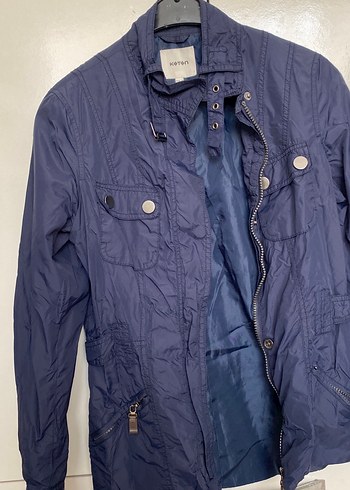 Düğmeli Lacivert Kadın Ceket - Görsel 2