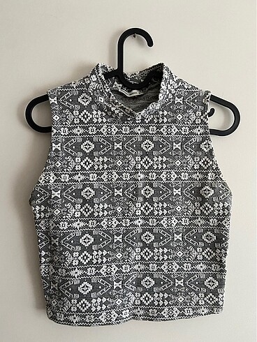 Bershka Gri Desenli Bluz