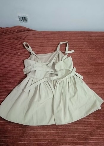 Kız Çocuk Beyaz Askılı Elbise