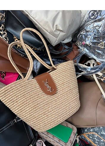 Beden camel Renk Ysl Hasır çanta