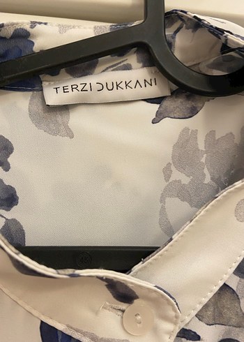 Mavi Çiçek Desenli Uzun Bohem Elbise - Görsel 2