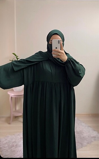 38 Beden yeşil Renk Elbise sufle takım