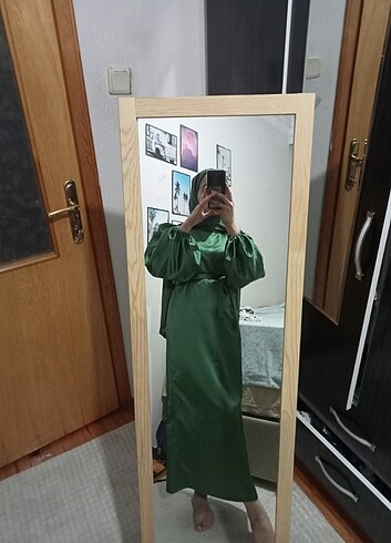 Diğer Yeşil saten elbise