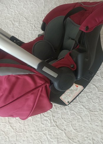 Parlak Pembe Bebek Arabası ve puset - Görsel 9