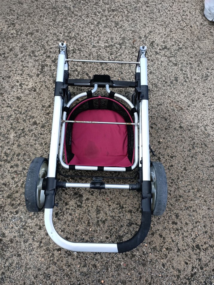 Parlak Pembe Bebek Arabası ve puset - Görsel 5