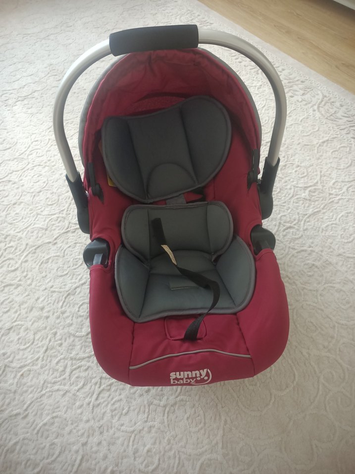 Parlak Pembe Bebek Arabası ve puset - Görsel 2