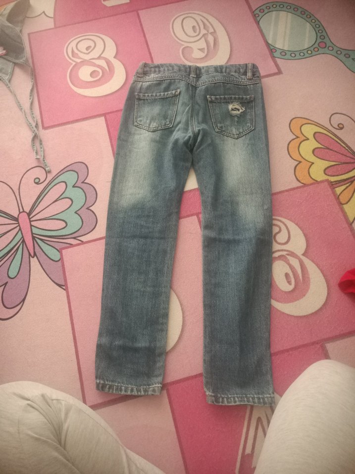 Kadın Renkli Bağcıklı Salaş Denim Pantolon - Görsel 3