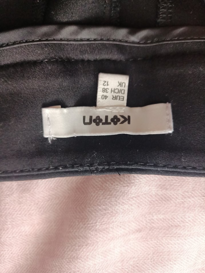 Düğmeli siyah Kadın Kumaş Pantolon - Görsel 2