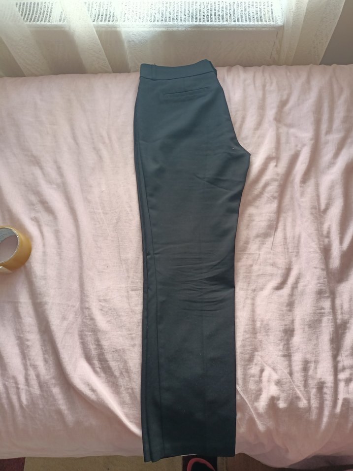 Düğmeli siyah Kadın Kumaş Pantolon - Görsel 3