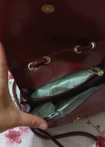 Bordo  Kadın kol çanta  sıfır üründür - Görsel 5