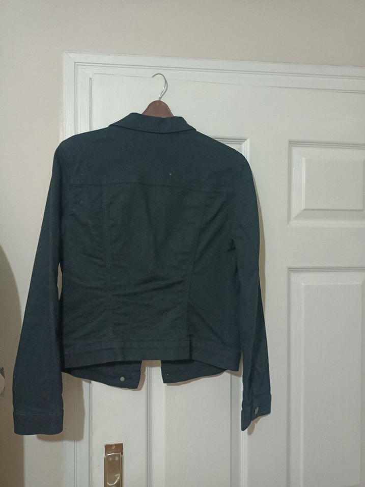 mavinin Düğmeli Siyah Kadın Denim Ceket - Görsel 3