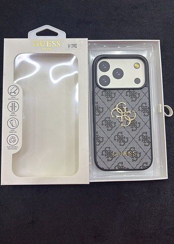 Guess Siyah Monogramli Sik İphone Kilifi 17pro