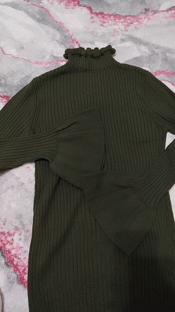 Bayan triko kazak kol detaylı - Görsel 4