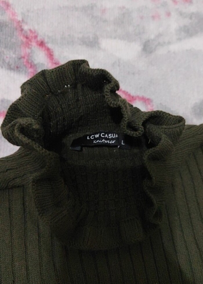 Bayan triko kazak kol detaylı - Görsel 3