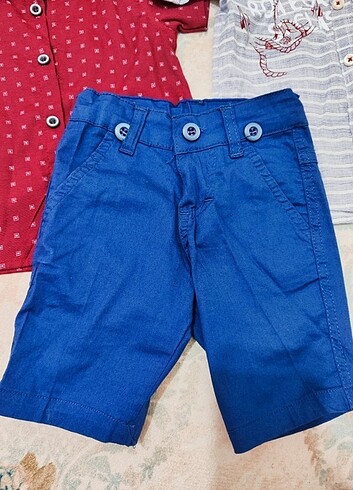 Erkek Bebek Gömlek Şort - Görsel 5