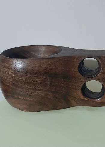 Koyu Kahverengi Ahşap Kupa - Görsel 2